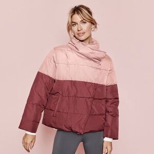 Summersalt Colorblock Pink Puffer Jacket